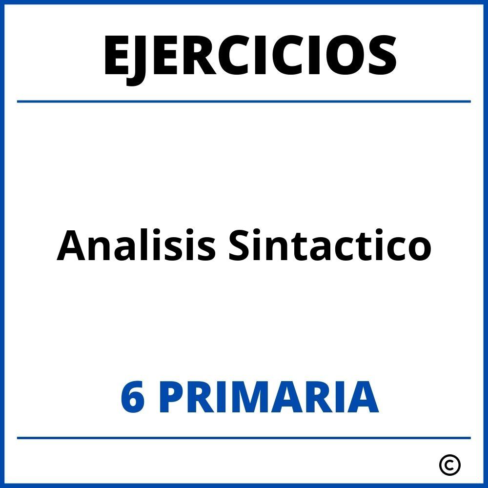 Ejercicios Analisis Sintactico 6 Primaria PDF