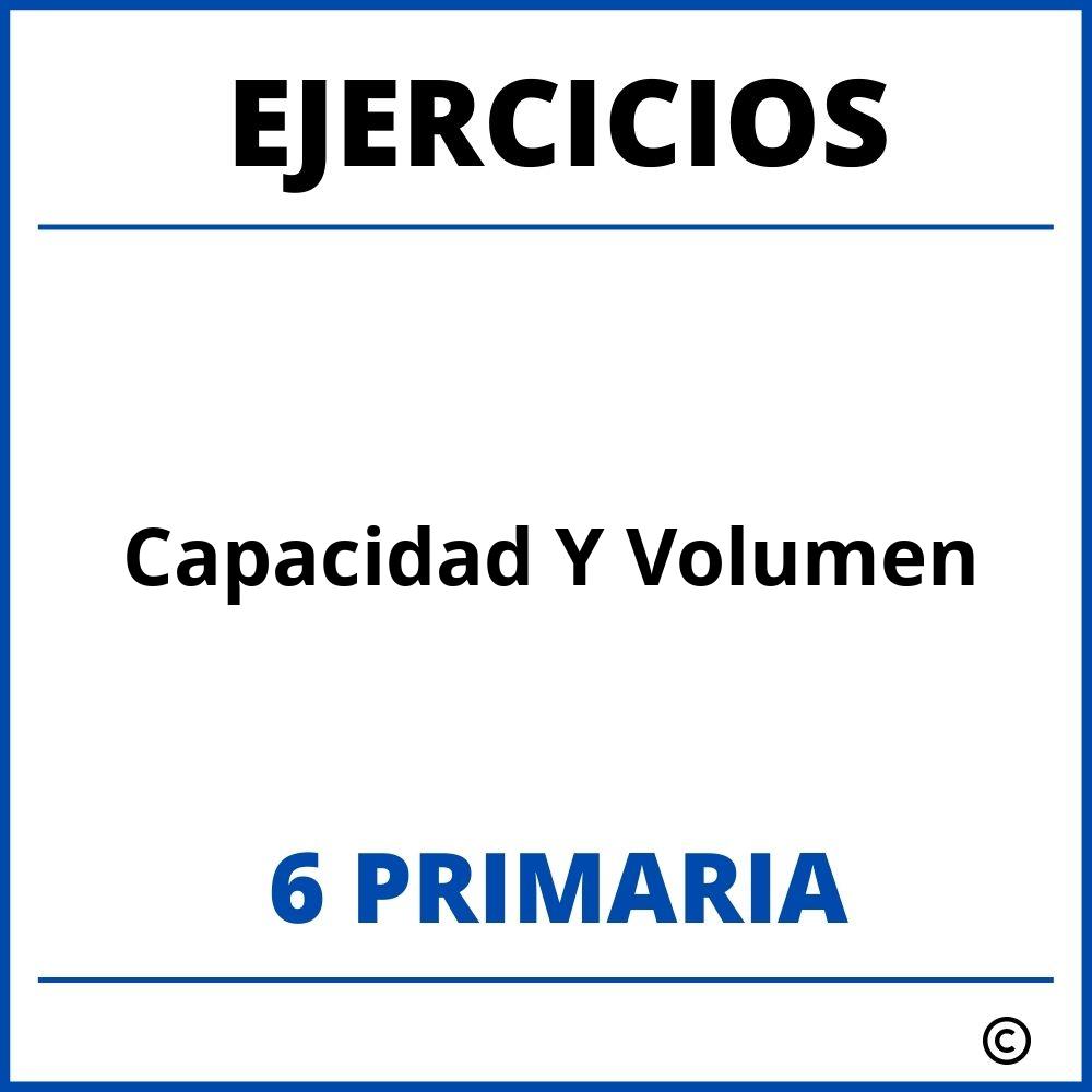 Ejercicios Capacidad Y Volumen 6 Primaria PDF