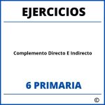 Ejercicios Complemento Directo E Indirecto 6 Primaria PDF