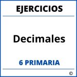 Ejercicios Decimales 6 Primaria PDF
