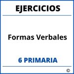 Ejercicios Formas Verbales 6 Primaria PDF