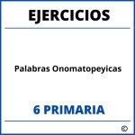Ejercicios Palabras Onomatopeyicas 6 Primaria PDF