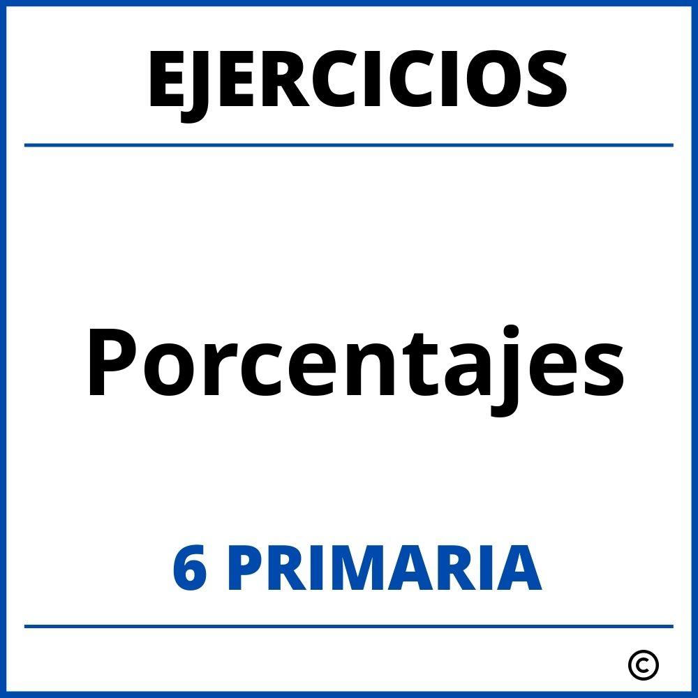 Ejercicios Porcentajes 6 Primaria PDF